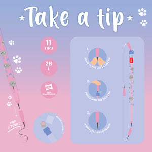Legami - Kitty Stackable Kalem ile Eraser - Take a Tip