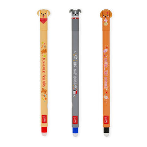 Legami - 3er-Set Erasable Pens - Fur-ever Freunde