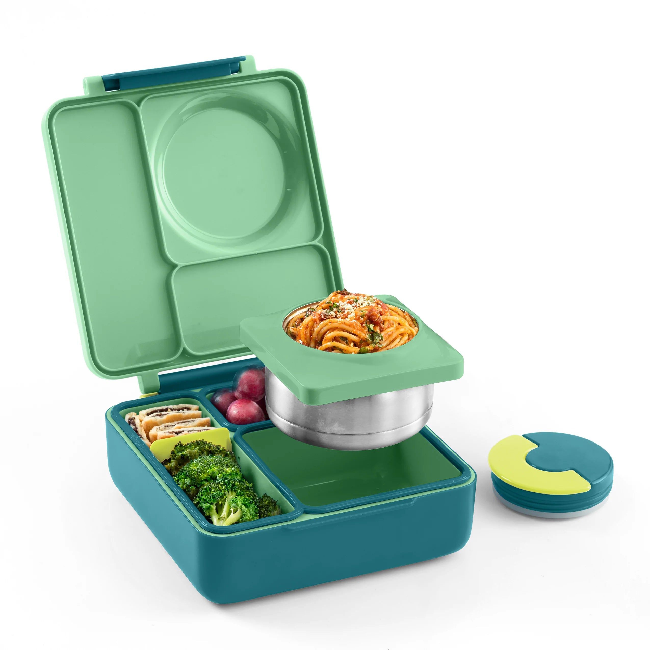 OmieBox - Isı Yalıtımlı Yeşil Bento Yemek Kutusu-Dinossi