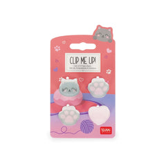 Legami - 4'lü Seti Kitty Mini Hair Clips - Clip me up!