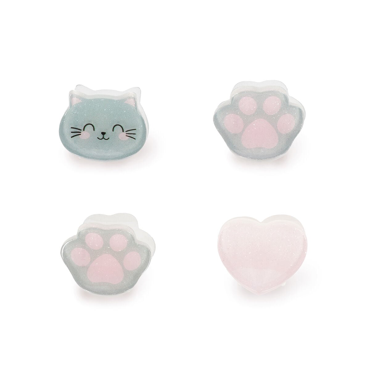 Legami - 4'lü Seti Kitty Mini Hair Clips - Clip me up!