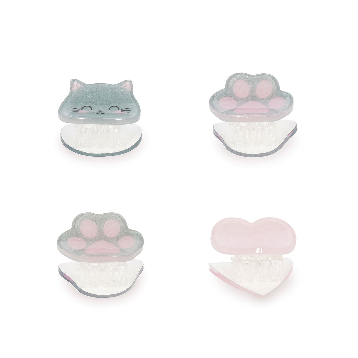 Legami - 4'lü Seti Kitty Mini Hair Clips - Clip me up!