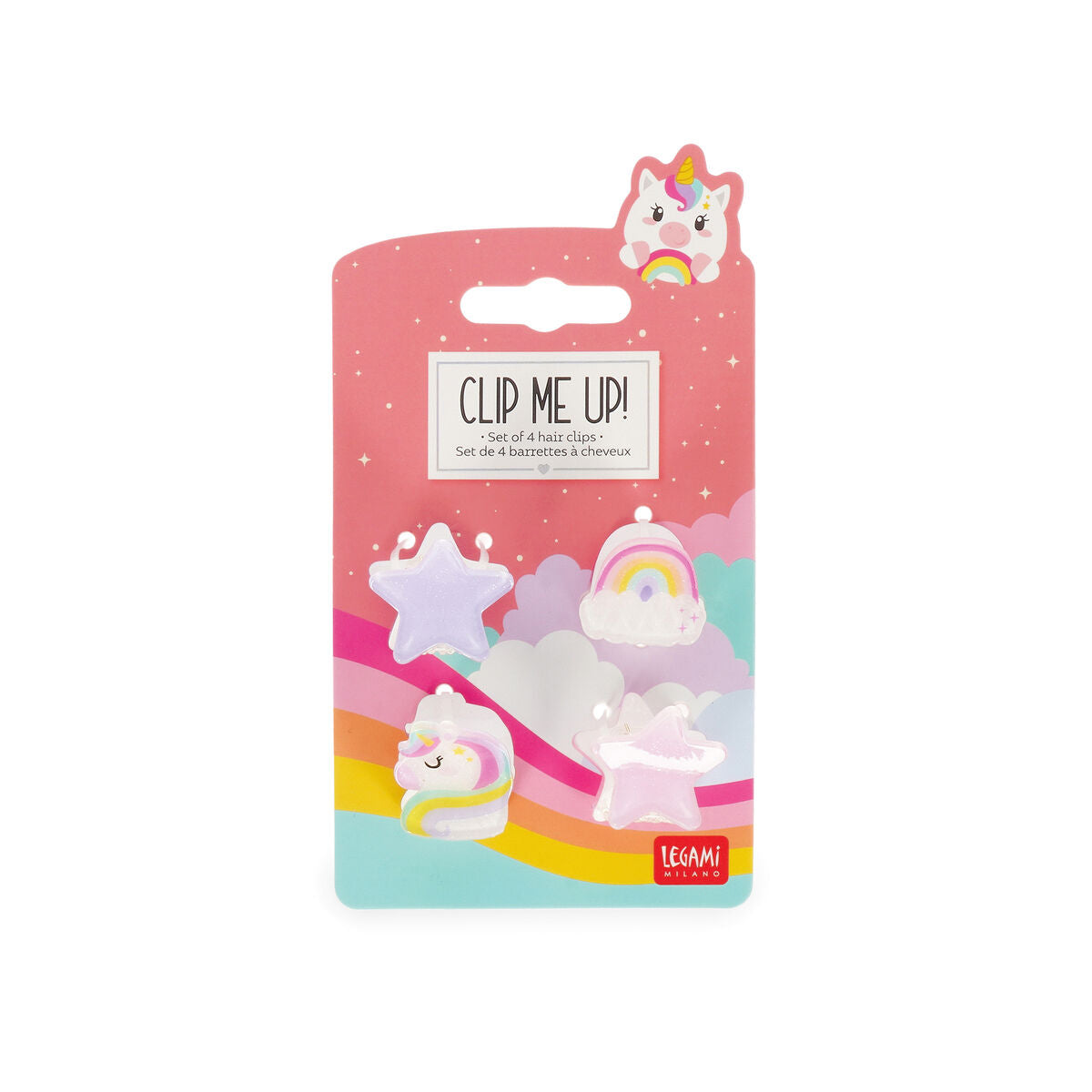 Legami - 4'lü Seti Tek Boynuzlu At Mini Hair Clips - Clip me up!