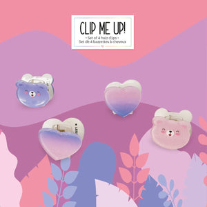 Legami - 4'lü Seti Teddy Mini Hair Clips - Clip me up!