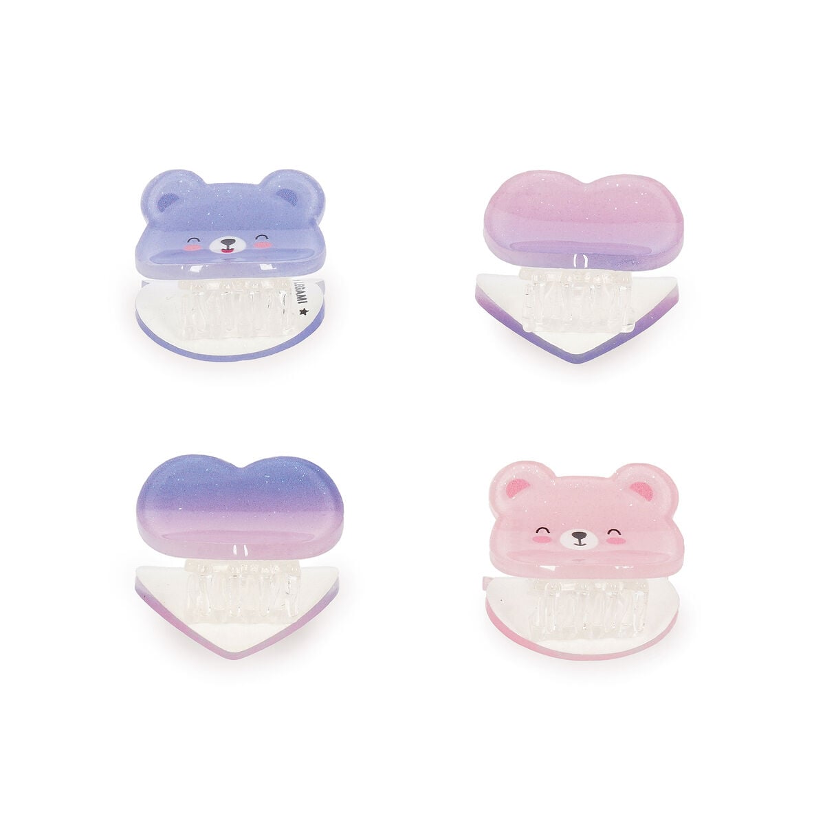 Legami - 4'lü Seti Teddy Mini Hair Clips - Clip me up!