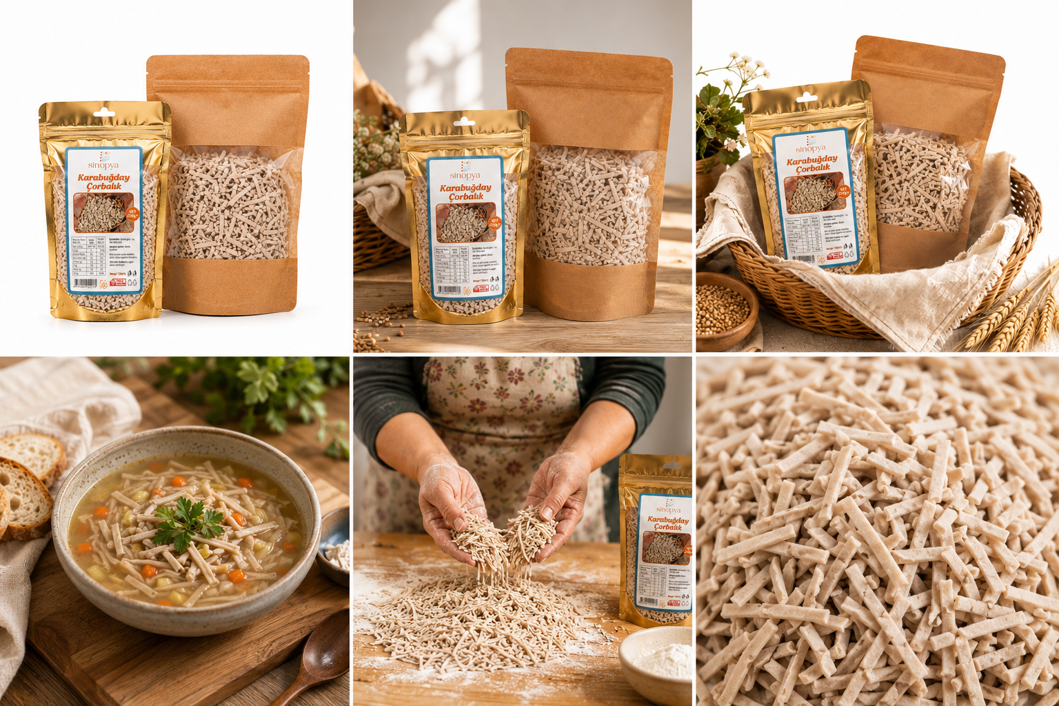Sinopya - Karabuğday Eriştesi ve Karabuğday Eriştesi Çorbalık (Glutensiz)