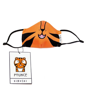 Roarsome - Pounce the Tiger - Çocuk Yeniden Kullanılabilir Yüz Maskesi