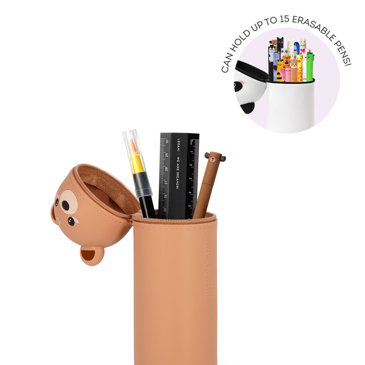 Legami - Ayıcık "Dream Big" 2-in-1 Silicone Kalem Kutu - Kawaii