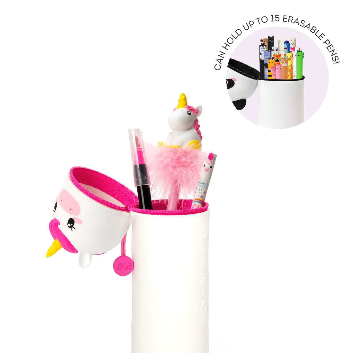 Legami - Tek Boynuzlu At "Believe in Sihir" 2-in-1 Silicone Kalem Kutu - Kawaii