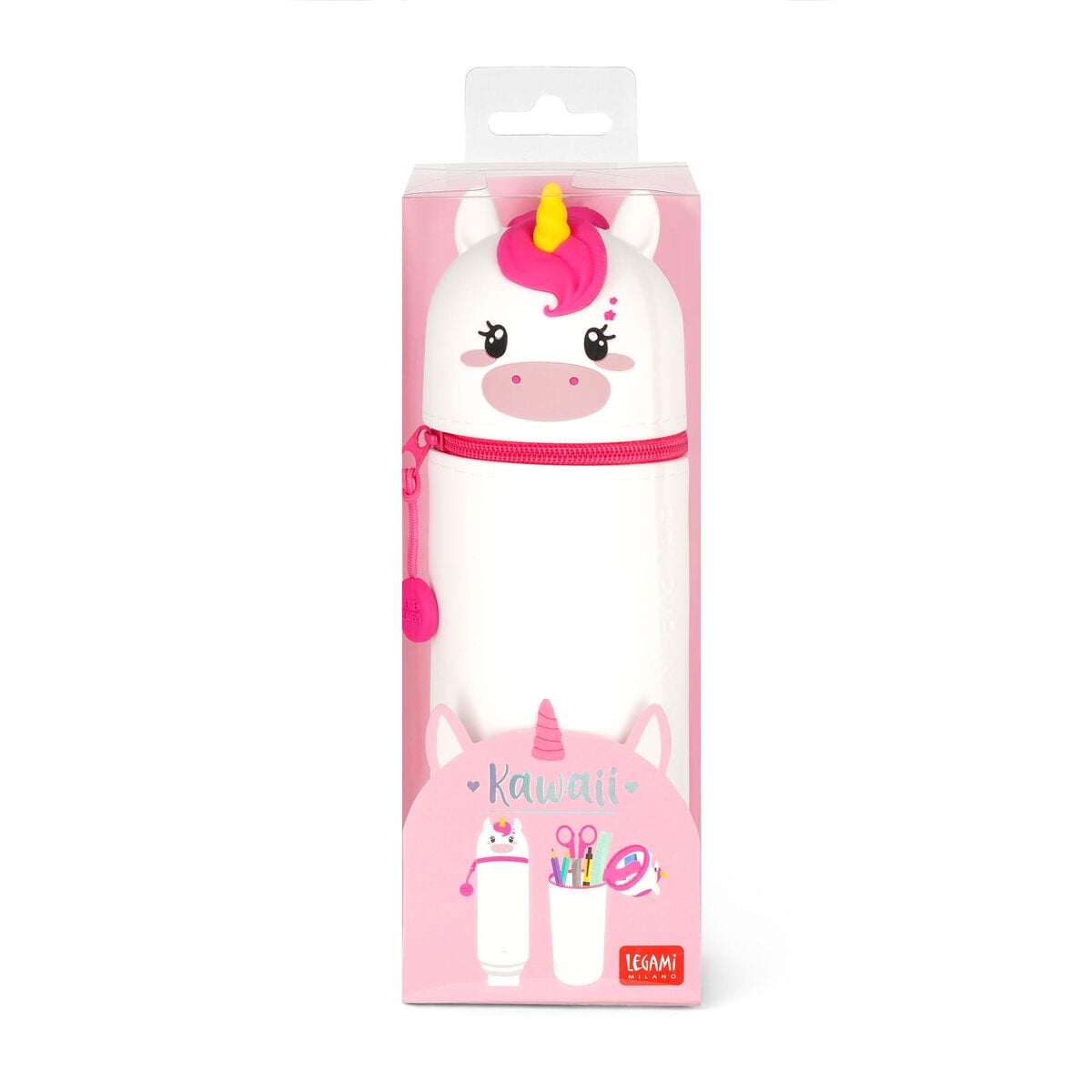Legami - Tek Boynuzlu At "Believe in Sihir" 2-in-1 Silicone Kalem Kutu - Kawaii