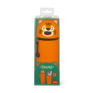 Legami - Tiger "Grrreat Adventures" 2-in-1 Silikon-Federmäppchen - Kawaii