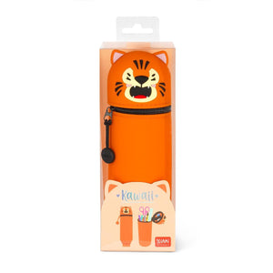 Legami - Tiger "Grrreat Adventures" 2-in-1 Silikon-Federmäppchen - Kawaii