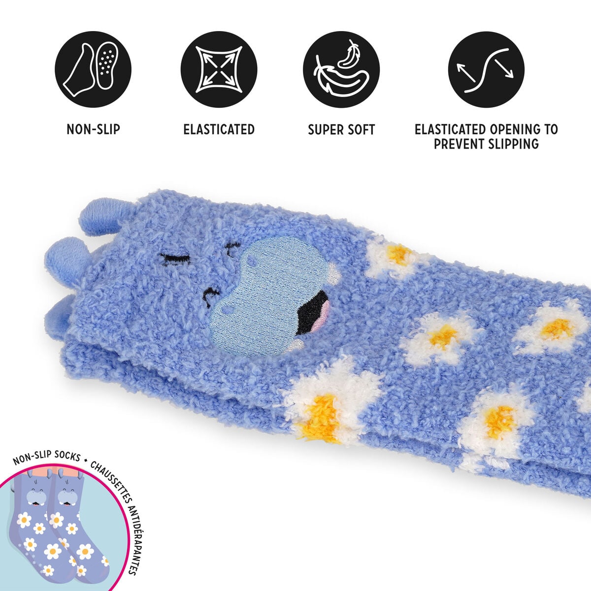 Legami - Rutschfeste Hippo Kindersocken - It's a Match!