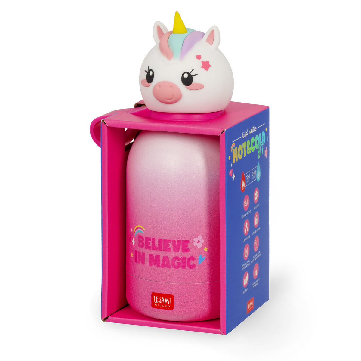 Legami - Vakuumflasche für Kinder - Einhorn - Hot&amp;Cold BFF