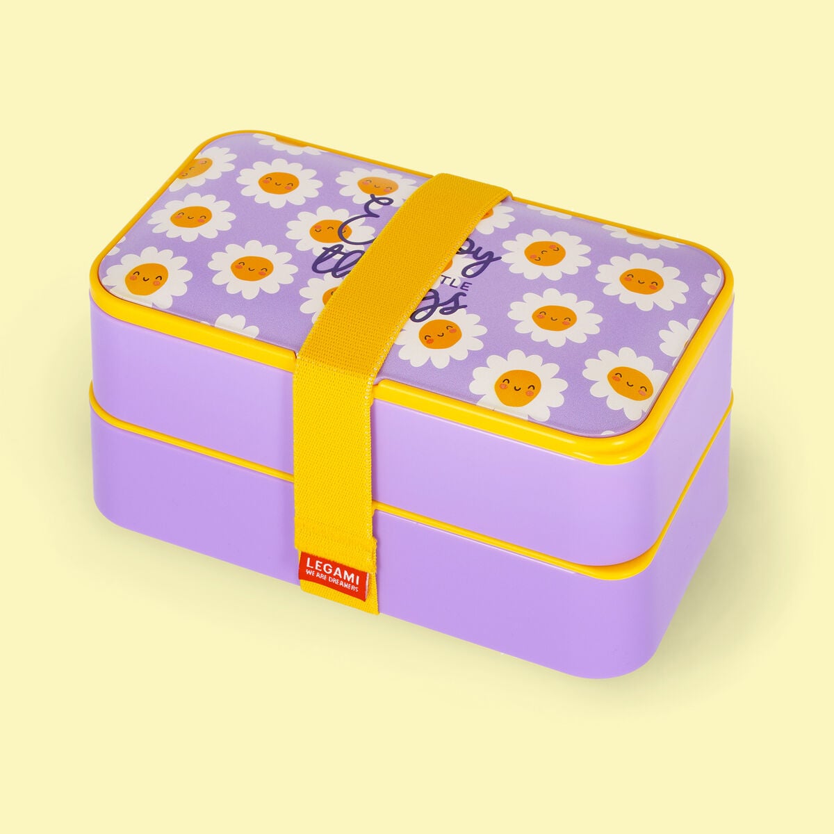 Legami - 1200 ml Bento Yemek Kutusu - Daisy - Bento Yemek Kutusu