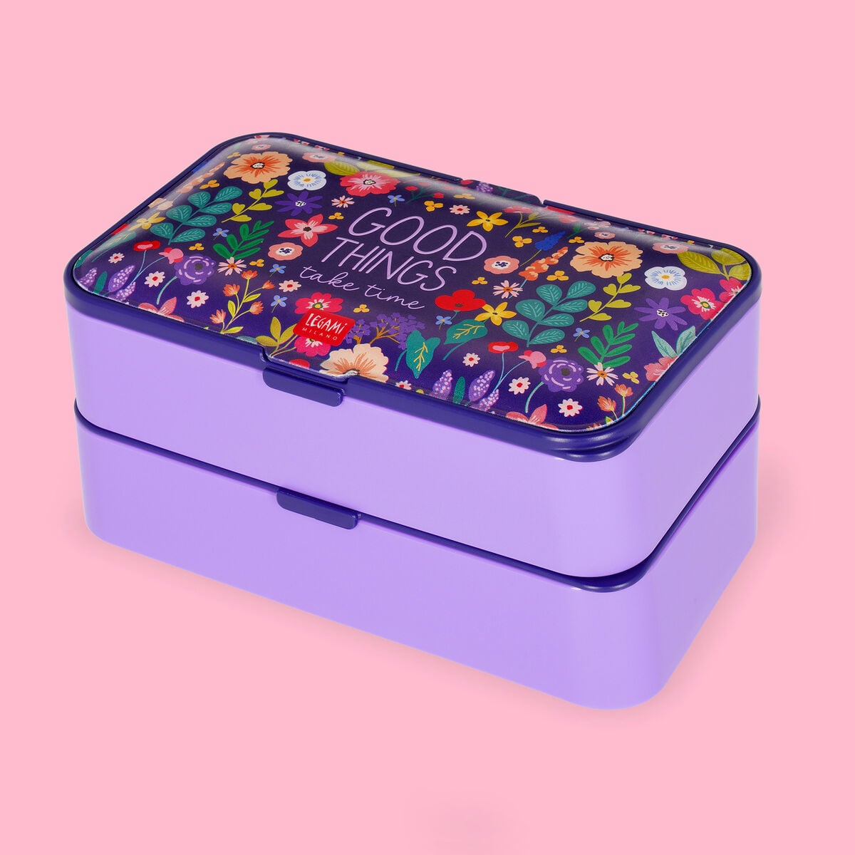 Legami - 1200 ml Bento Yemek Kutusu - Çiçekler - Bento Yemek Kutusu