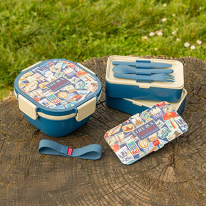 Legami - 1200 ml Bento Yemek Kutusu - Seyahat Strickers - Bento Yemek Kutusu