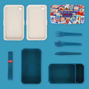 Legami - 1200 ml Bento Yemek Kutusu - Seyahat Strickers - Bento Yemek Kutusu