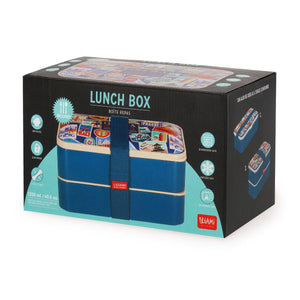 Legami - 1200 ml Bento Yemek Kutusu - Seyahat Strickers - Bento Yemek Kutusu