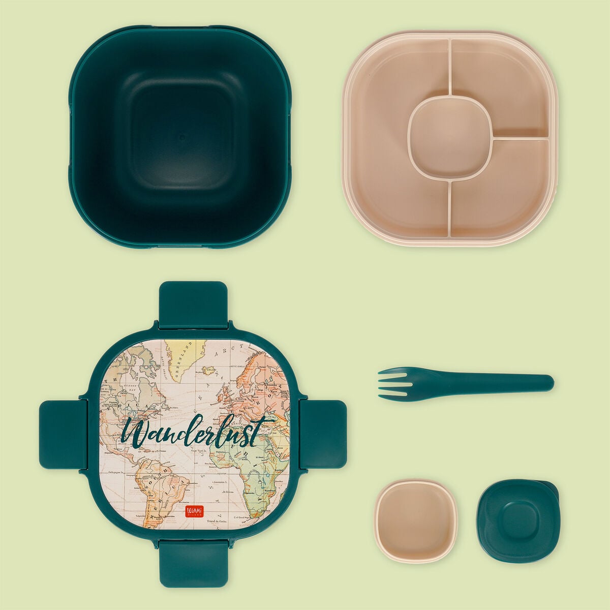 Legami - 1700 ml Bento-Essensbox - Reise - Bento-Essensbox
