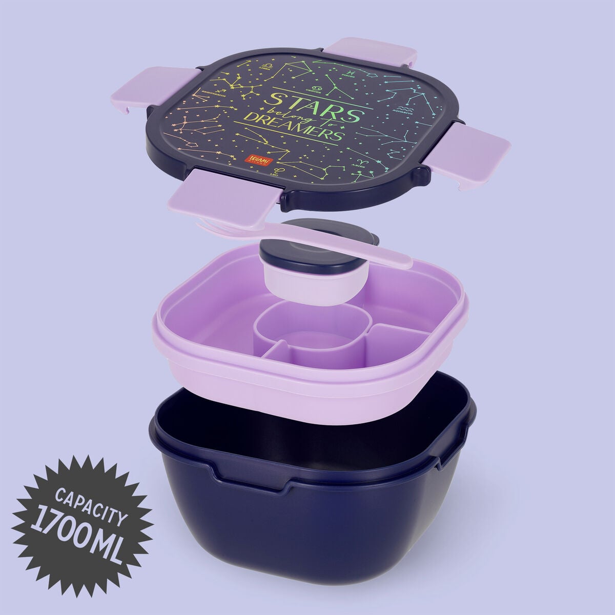 Legami - 1700 ml Bento-Box - Stars - Bento-Box