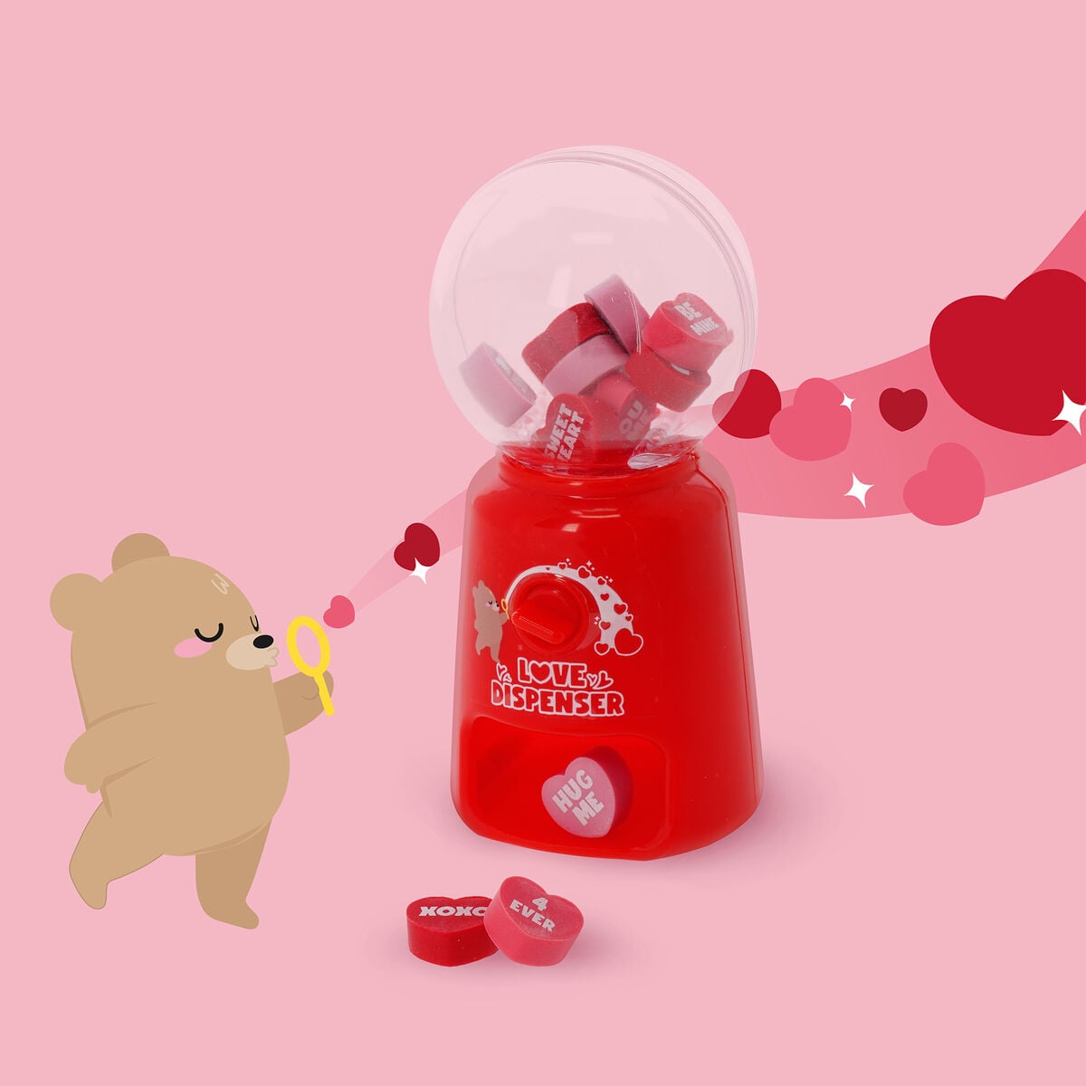 Legami - Mini Eraser Dispenser - Aşk Dispenser