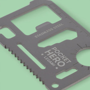 Legami - Stainless Steel 11-in-1 Credit Kartı Multi-Tool - SOS Pocket Hero