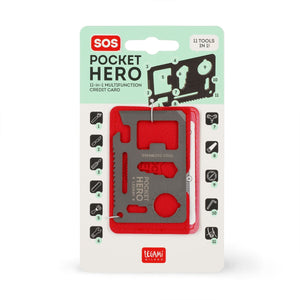 Legami - Stainless Steel 11-in-1 Credit Kartı Multi-Tool - SOS Pocket Hero