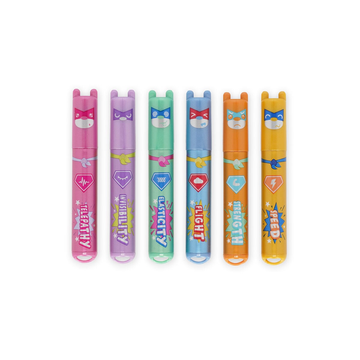 Legami - Seti 6 Mini Highlighters - Teddy's Superpower