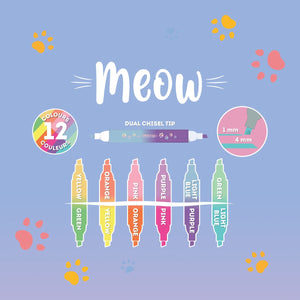 Legami - Seti 6 Kitty Dual-Tip Highlighters - Meow