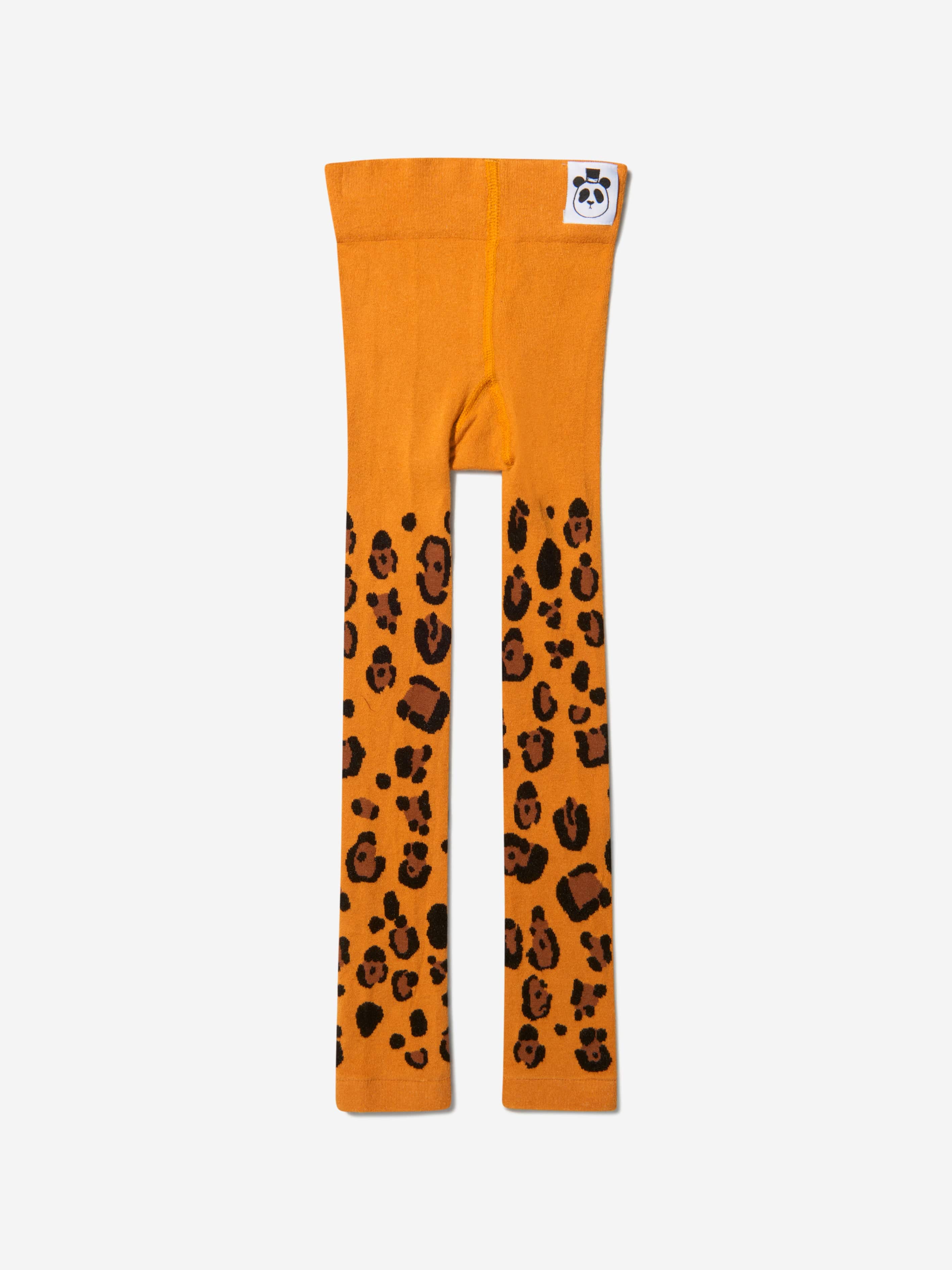Mini Rodini Girls Organic Cotton Leopard Leggings (2 Pack) in Multicolour