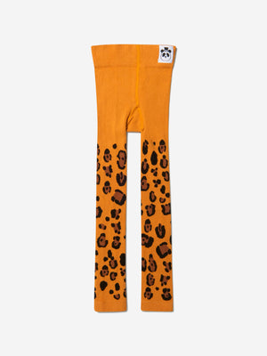 Mini Rodini Girls Organic Cotton Leopard Leggings (2 Pack) in Multicolour