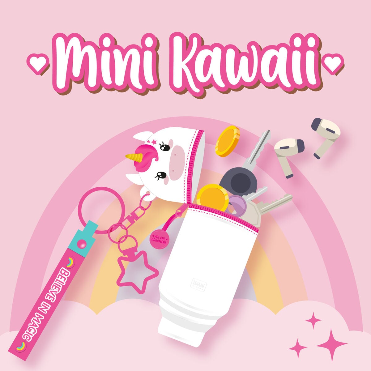 Legami - Tek Boynuzlu At Bozuk Para Cüzdanı Anahtarlıklı - Mini Kawaii