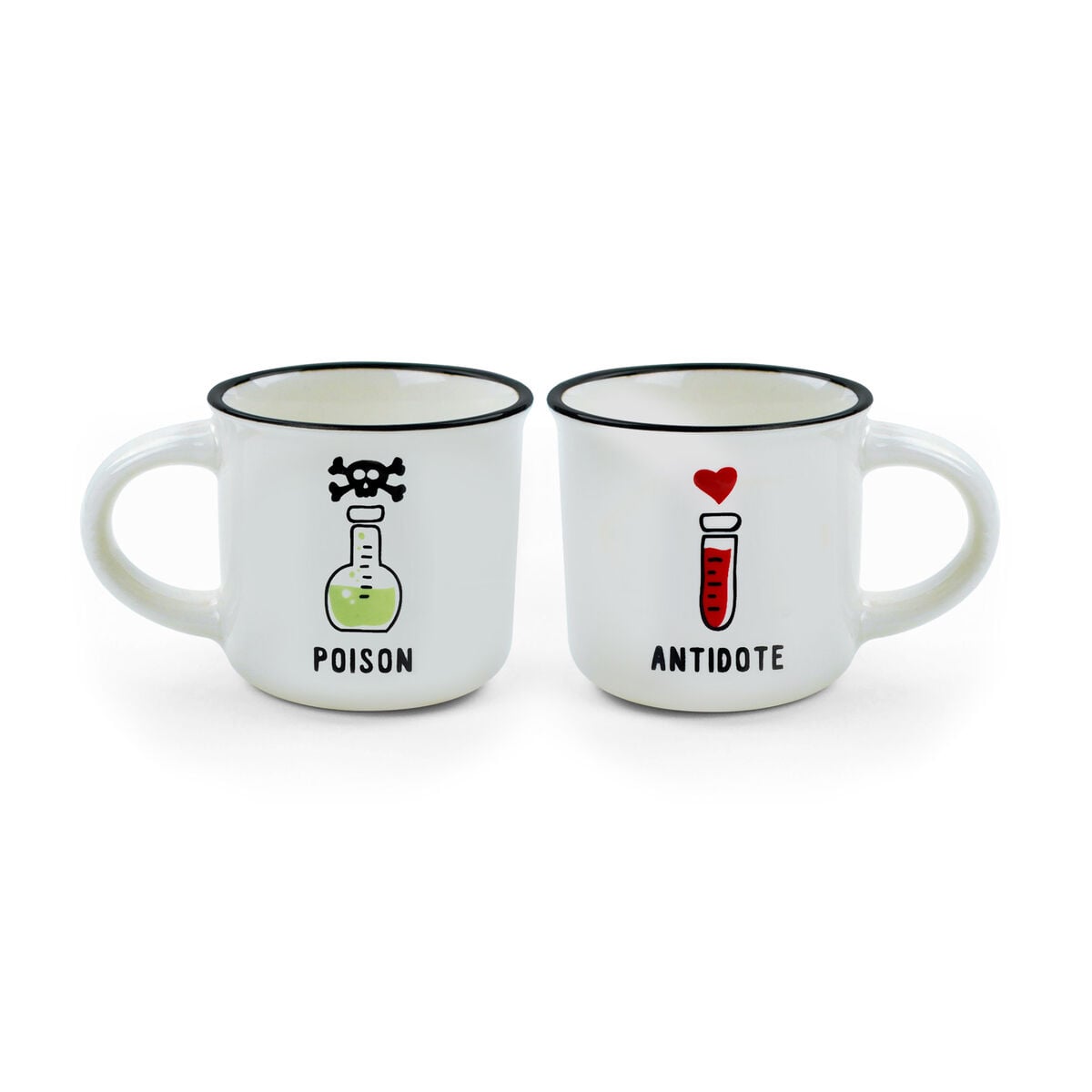 Legami - Seti 2 Coffee Cups - Poison ve Antidote - Espresso Two