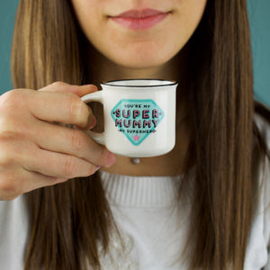 Legami - 2er-Set Kaffeetassen - Super Mummy und Super Daddy - Espresso Two