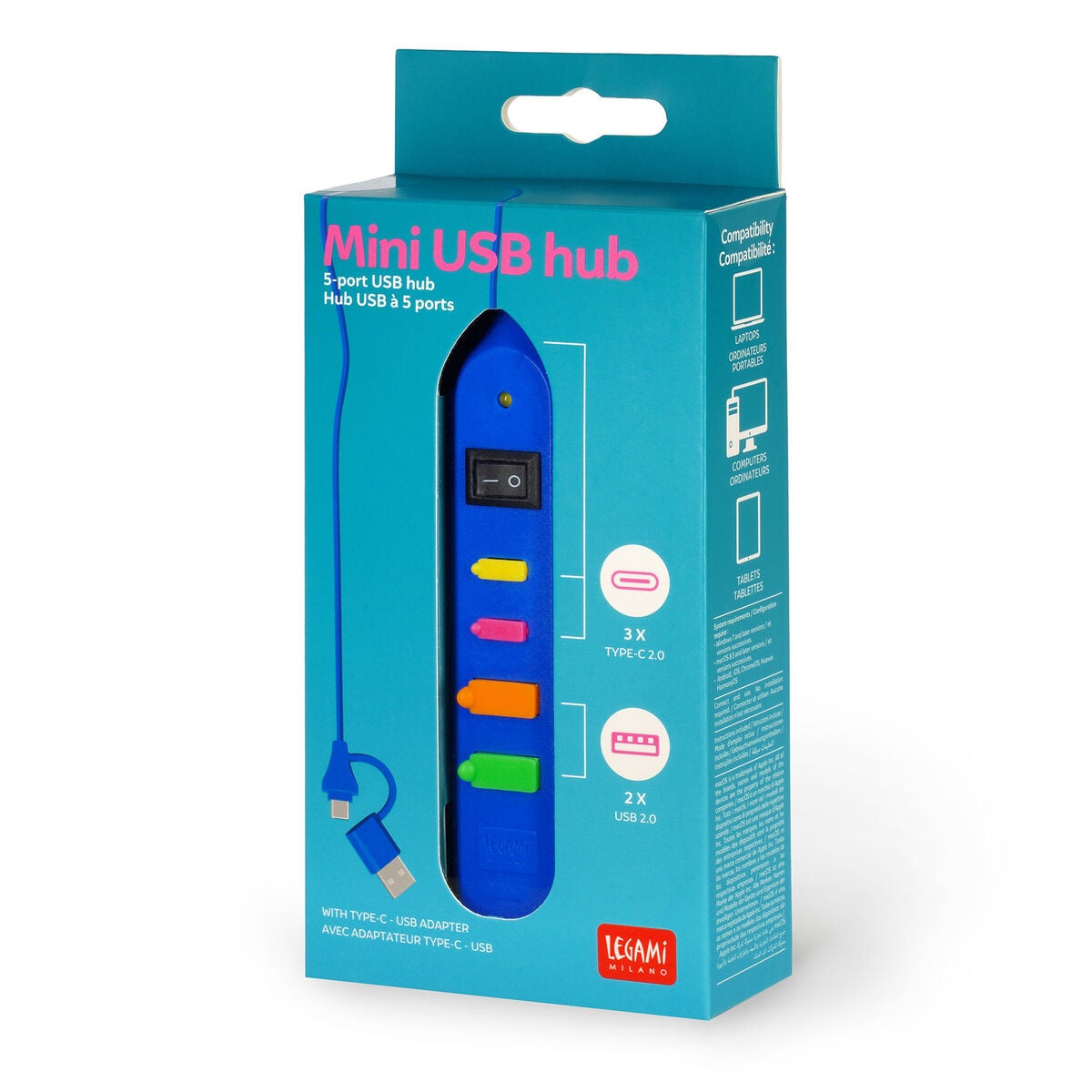 Legami - 4-Port Mini USB Hub