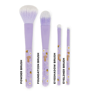 Legami - 4'lü Seti Bee Makeup Brushes - Oh My Glow!