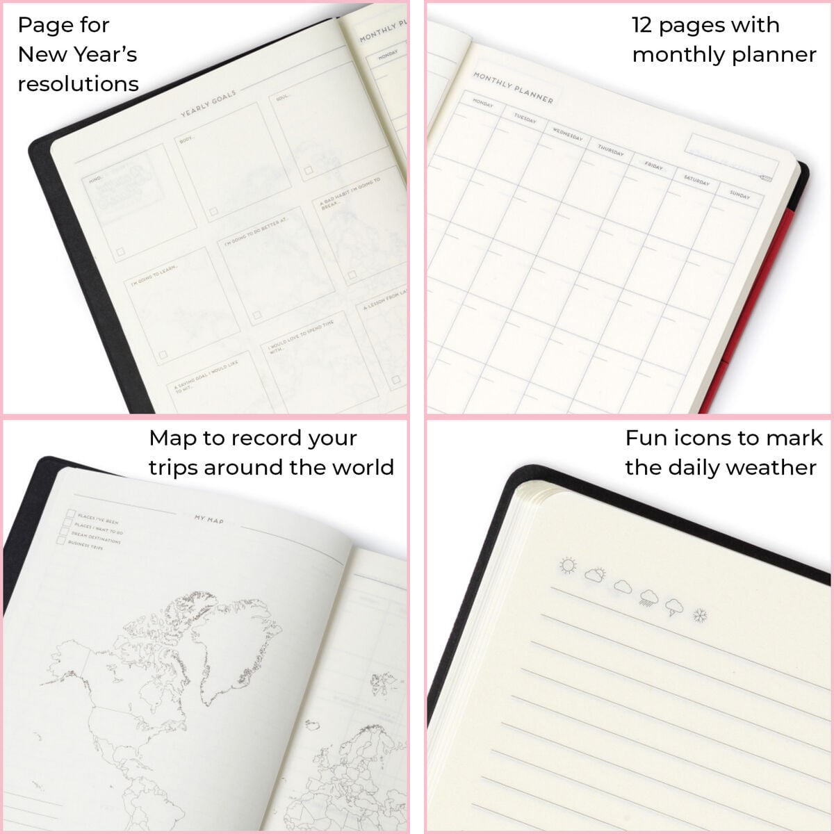 Legami - Lined Defter ile Monochrome Yumuşak Kılıf - Black - My Defter