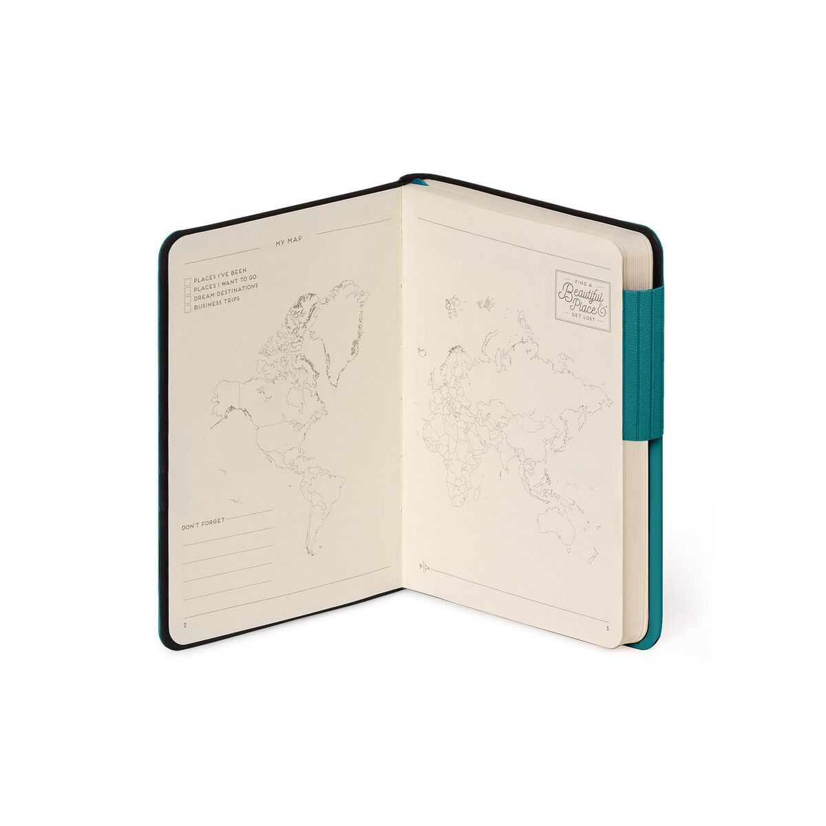 Legami - Defter ile Blank Pages ve Monochrome Yumuşak Kılıf - Malachite Green - My Defter