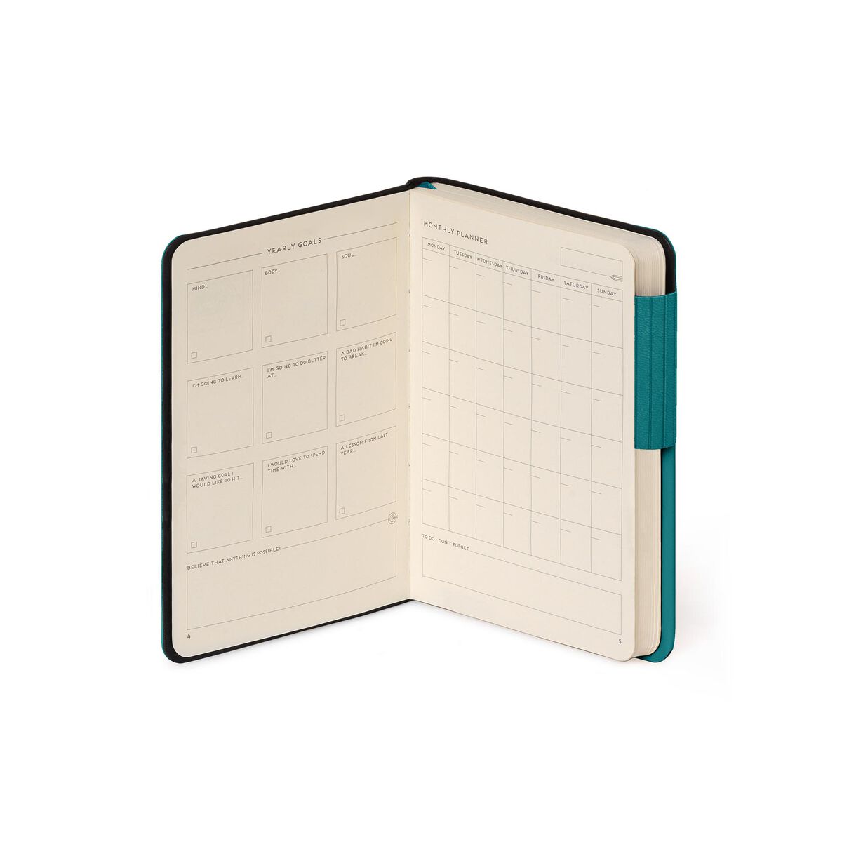 Legami - Defter ile Blank Pages ve Monochrome Yumuşak Kılıf - Malachite Green - My Defter