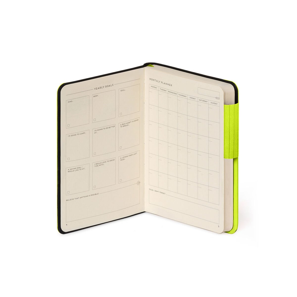 Legami - Lined Defter ile Monochrome Yumuşak Kılıf - Chartreuse - My Defter