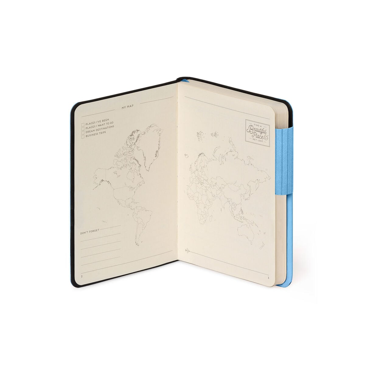 Legami - Defter ile Blank Pages ve Monochrome Yumuşak Kılıf - Retro Blue - My Defter