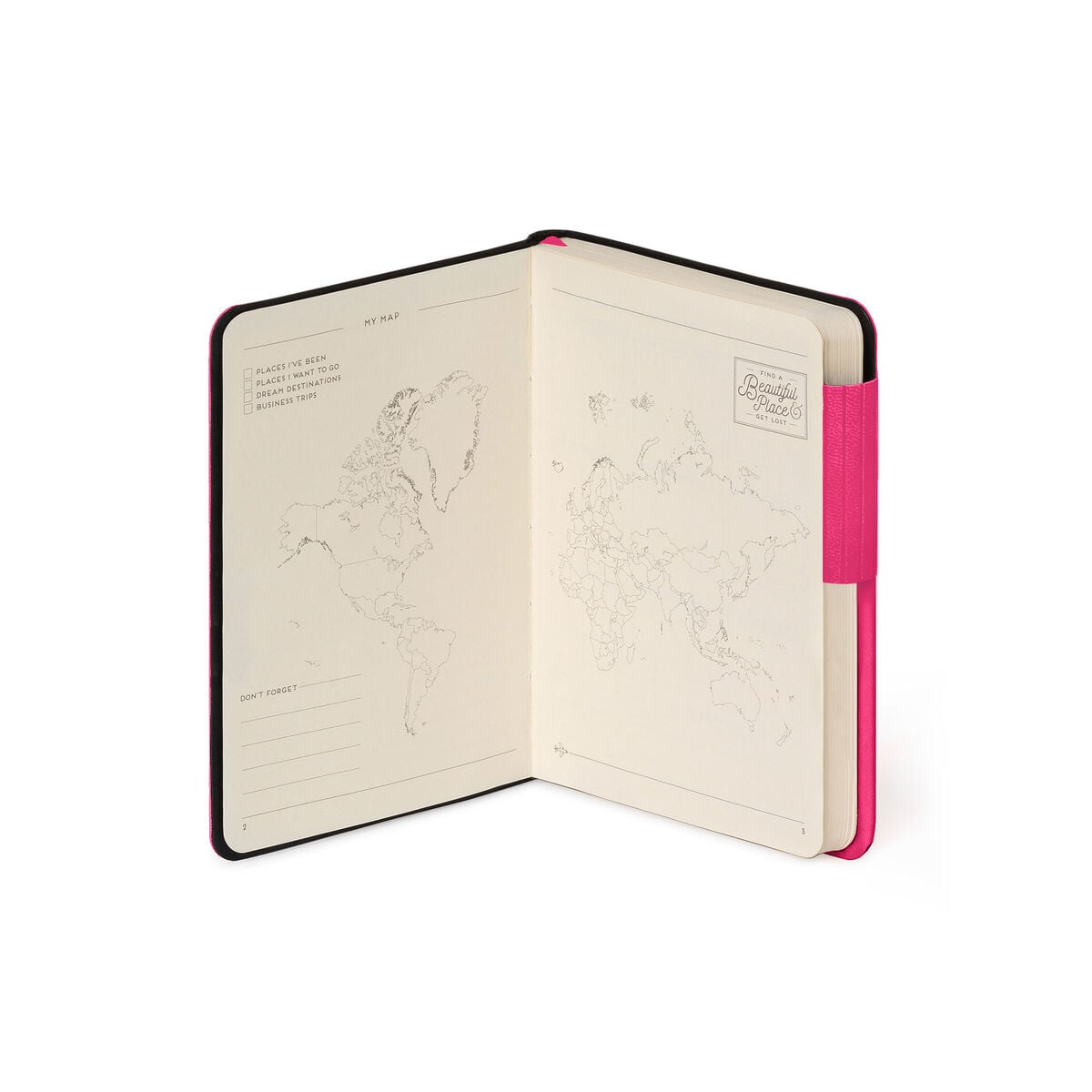 Legami - Defter ile Blank Pages ve Monochrome Yumuşak Kılıf - Raspberry - My Defter