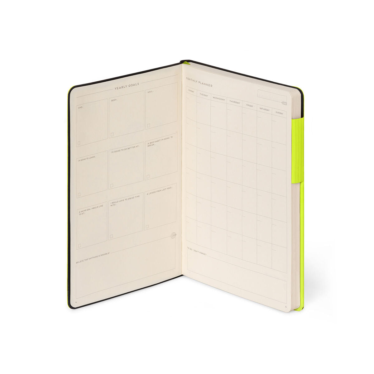 Legami - Lined Defter ile Monochrome Yumuşak Kılıf - Chartreuse - My Defter
