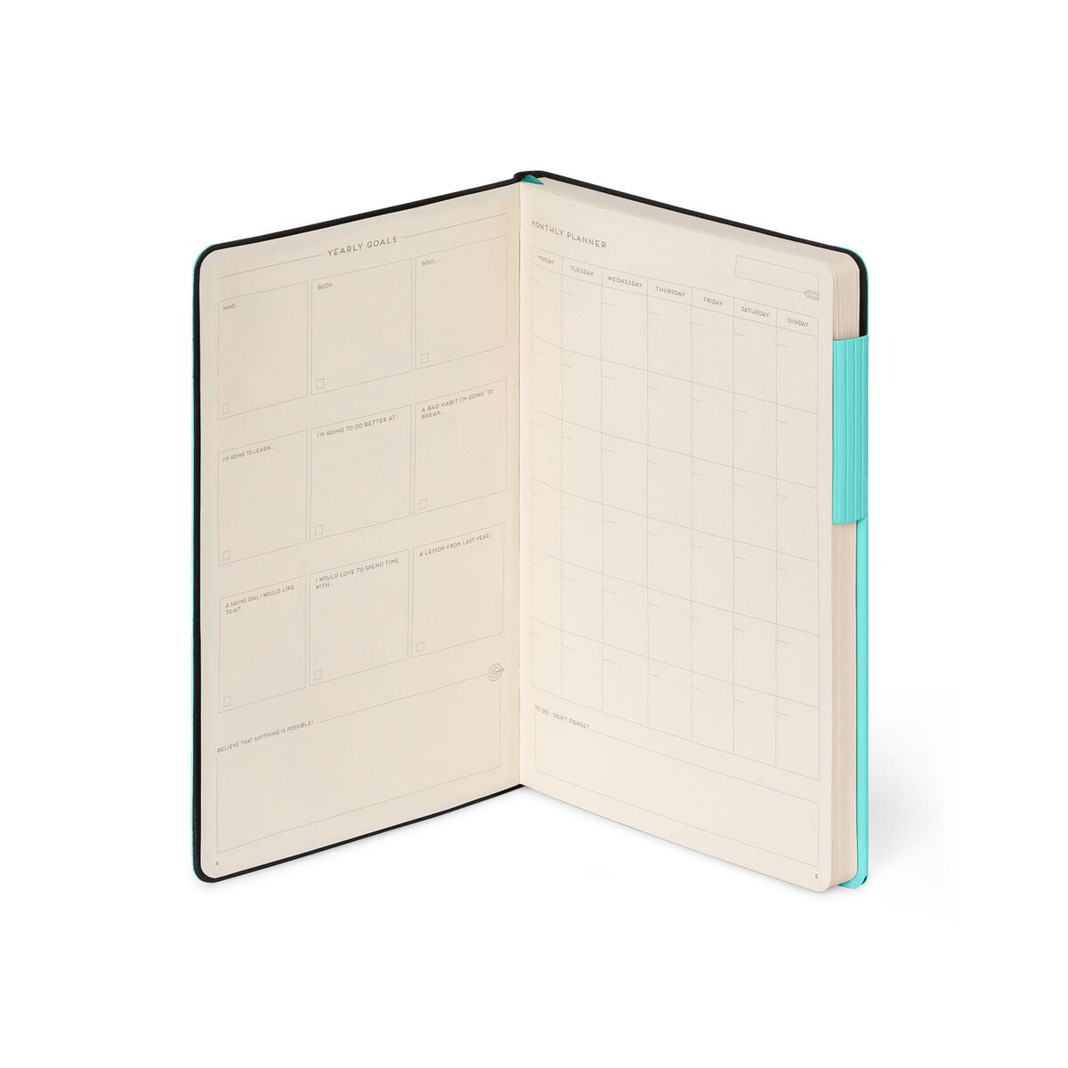 Legami - Defter ile Blank Pages ve Monochrome Yumuşak Kılıf - Aquatic Awe - My Defter