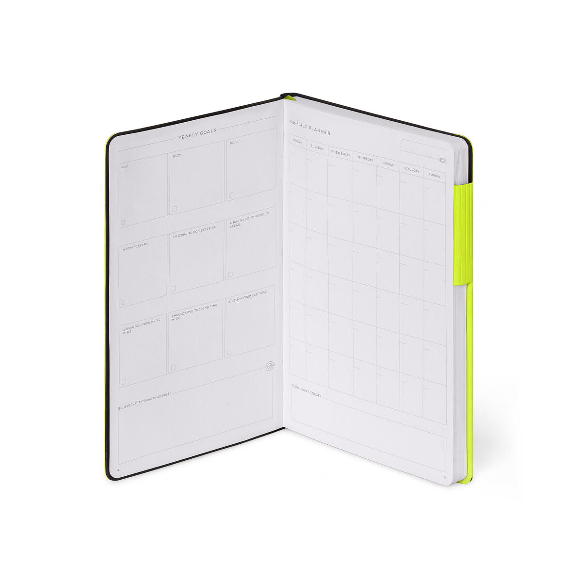 Legami - Dotted Defter ile Monochrome Yumuşak Kılıf - Chartreuse - My Defter