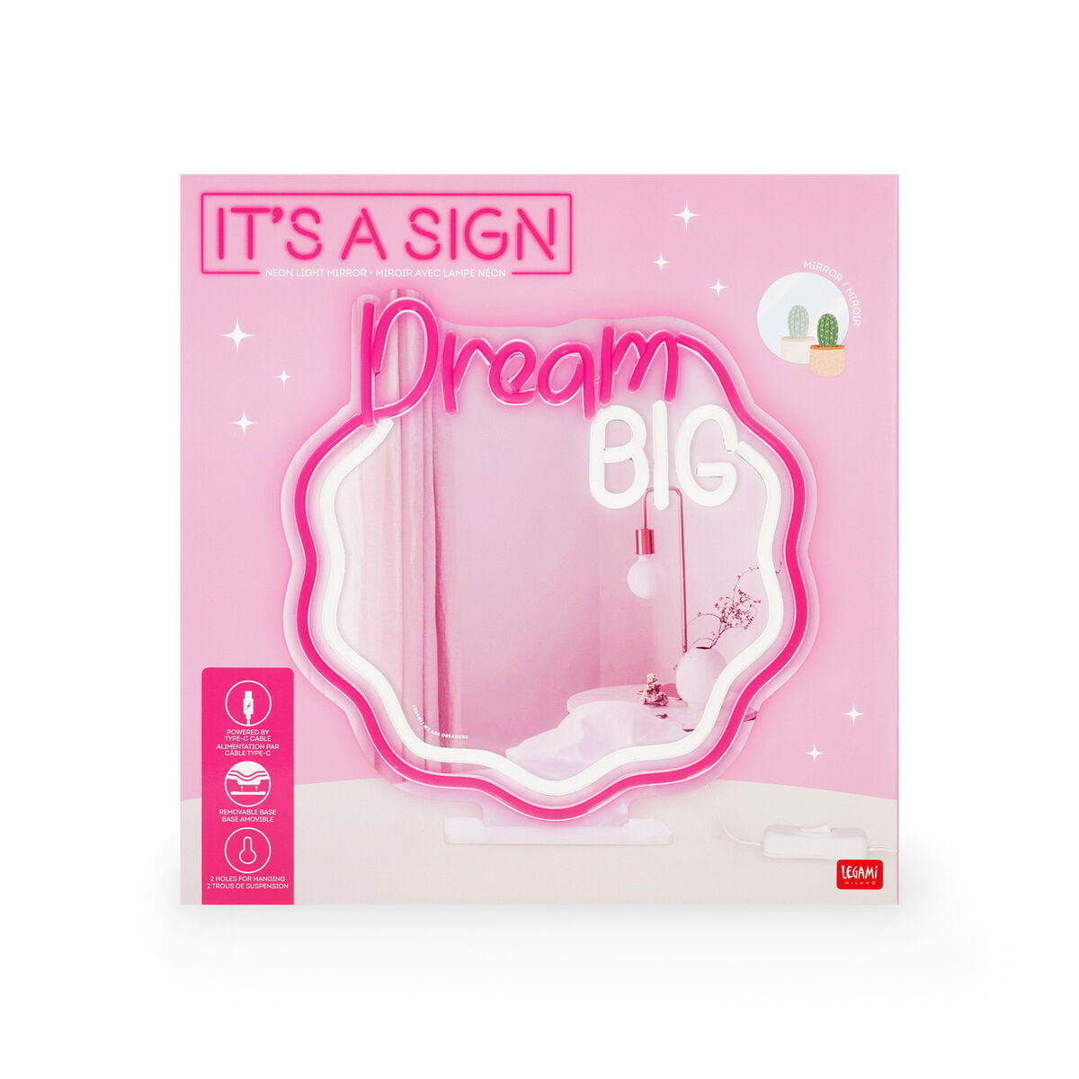 Legami - Ayna ile Neon-Effect LED Light - It's a Sign