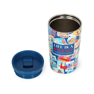 Legami - 275 ml Vakum Tumbler - Seyahat Stickers - Sıcak ve Soğuk