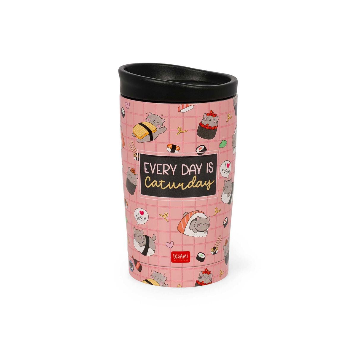 Legami - 275 ml Vakum Tumbler - Sushi Cat - Sıcak ve Soğuk