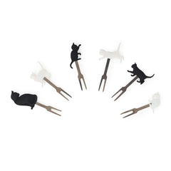 Legami - Seti 6 Aperitif Forks - Kitty - Meow